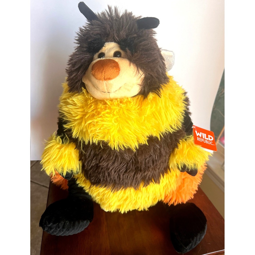 NEW Snuggleluvs Bee Stuffed Animal - 15" Soft and Snuggly Bright Stripes